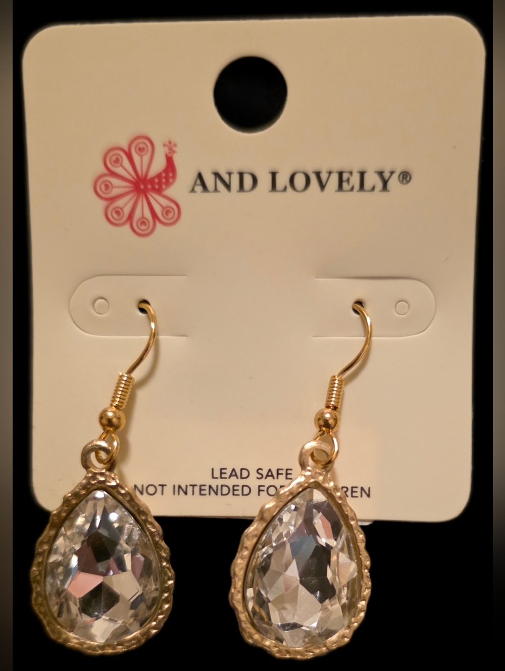 Teardrop Crystal Drop Earrings